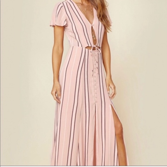 Privacy Please Striped Maxi Stylish Dress - Picture 3 of 5